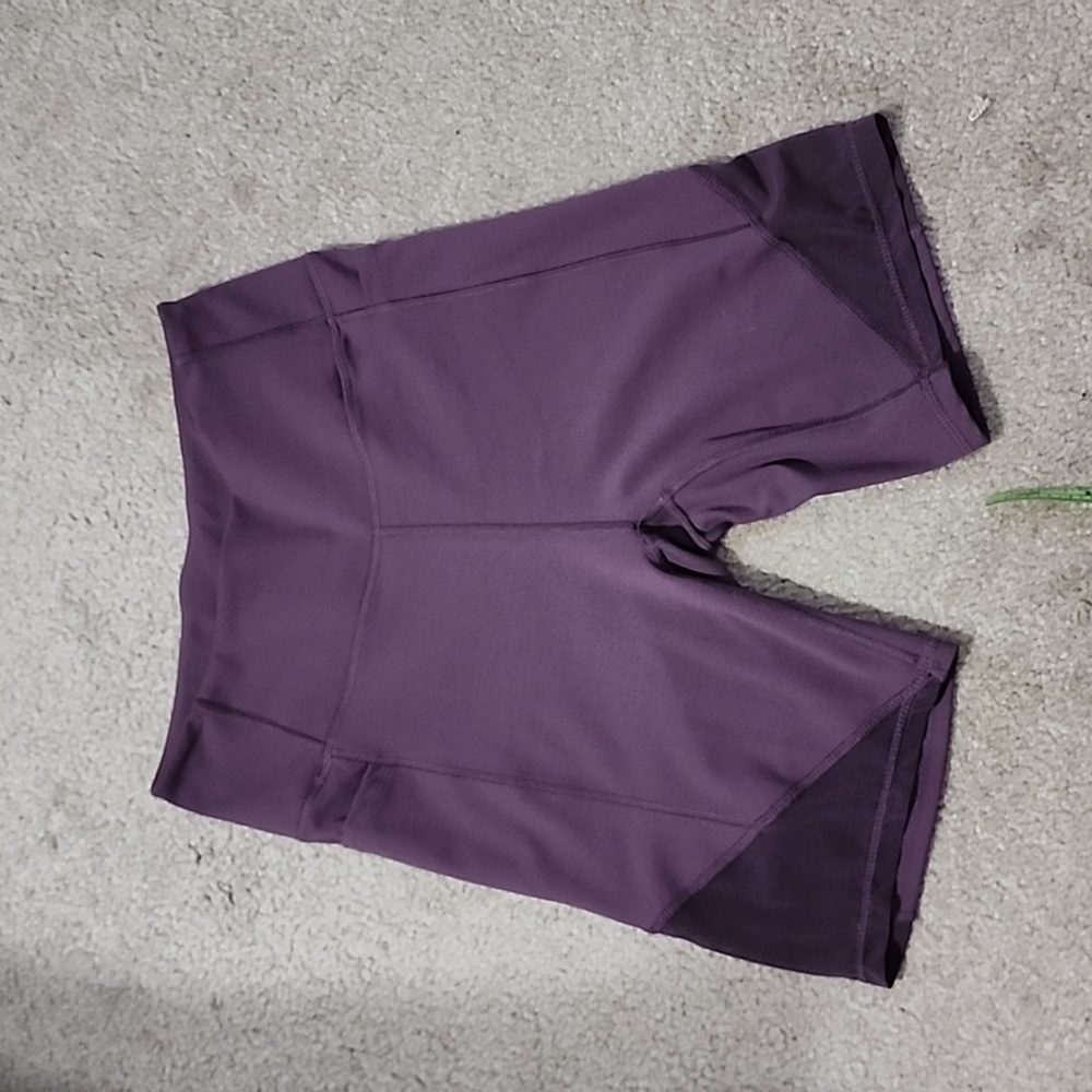 Purple workout biker shorts
